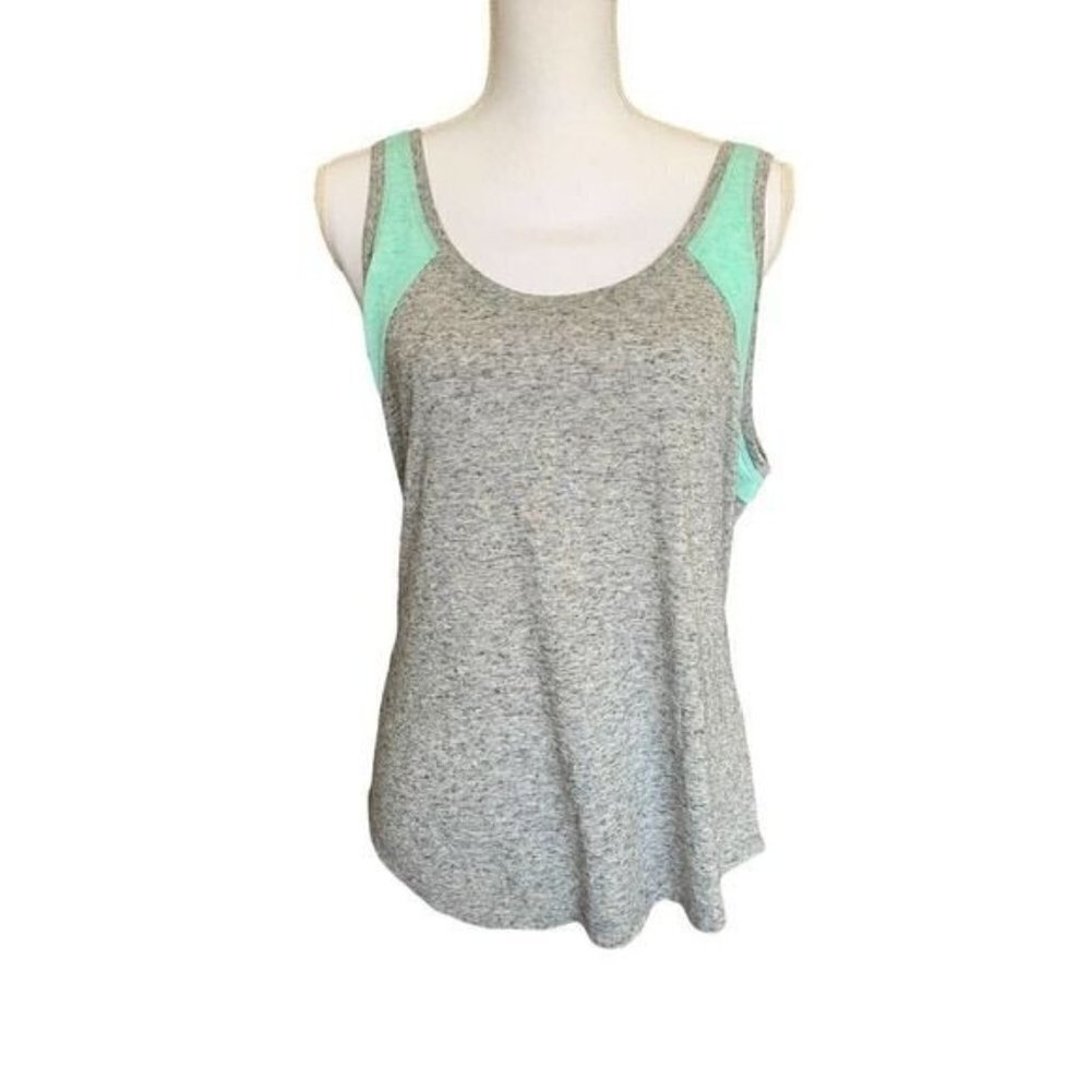 Victoria's Secret Womens Tank Top Low Open Back Gray Little Angel Wings M